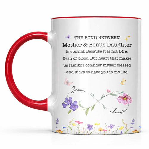 Personalized Accent Mug Custom Birth Flowers Bonus Daughter Gift Accent Mug GradoCreations
