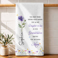 Personalized Kitchen Towel Custom Flower Gift for Daughter-in-Law Kitchen Towel GradoCreations