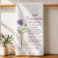 Personalized Kitchen Towel Custom Gift for Goddaughter Flower Kitchen Towel GradoCreations