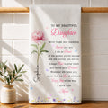 Personalized Kitchen Towel Gift for Daughter with Flowers & Butterflies Kitchen Towel GradoCreations