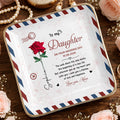 Personalized Jewelry Dish for Daughter Wedding Day Gift - Ceramic with Rose Design