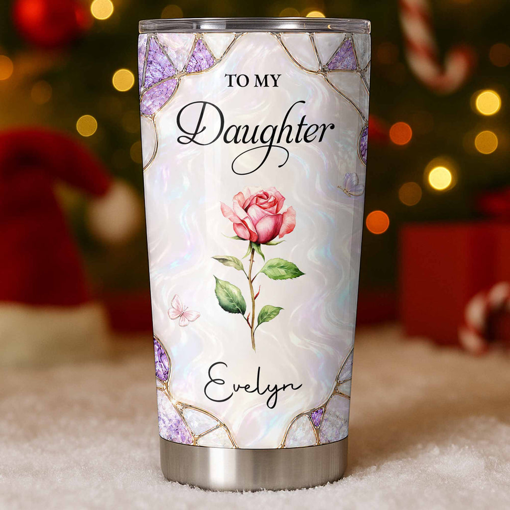 Personalized 20oz Stainless Steel Tumbler Custom Gift for Daughter