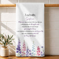 Personalized Kitchen Towel Gift for Daughter - Birth Flower Design Kitchen Towel GradoCreations