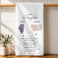 Personalized Kitchen Towel Custom State Map Gift for Daughter Kitchen Towel GradoCreations