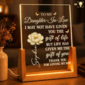 Personalized Acrylic Night Light Custom Gift for Daughter-in-Law Wood and Acrylic Night Light GradoCreations