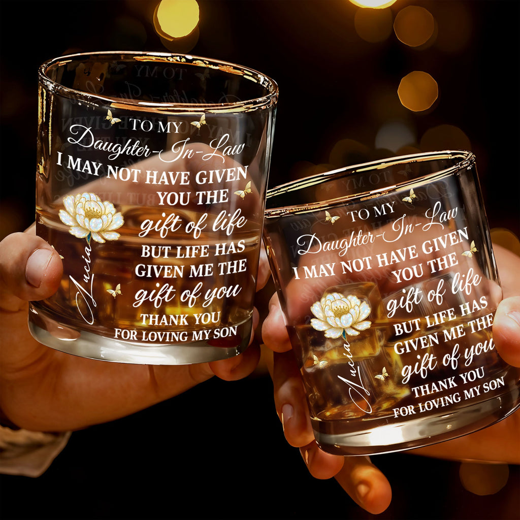 Personalized Custom Whiskey Glass Gift for Daughter-in-Law Whiskey Glass GradoCreations