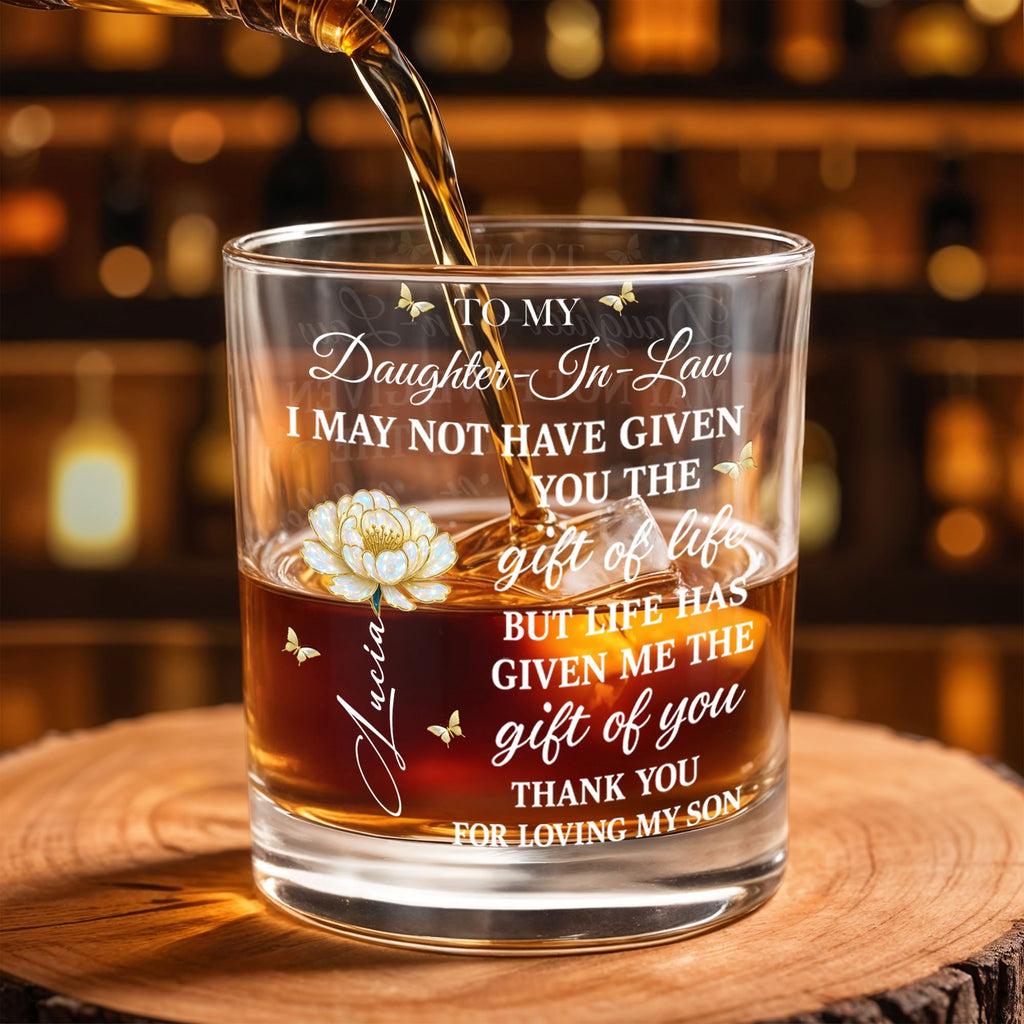 Personalized Custom Whiskey Glass Gift for Daughter-in-Law Whiskey Glass GradoCreations