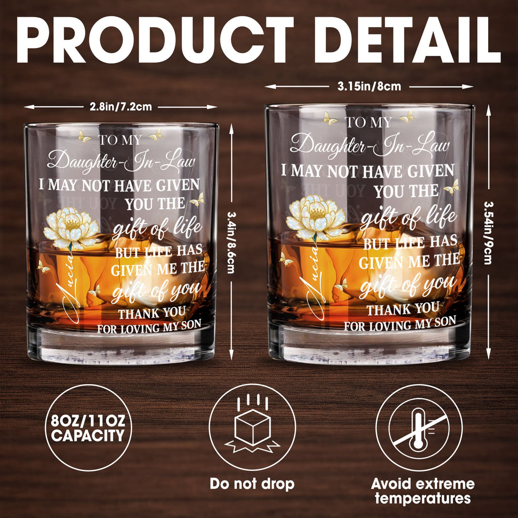 Personalized Custom Whiskey Glass Gift for Daughter-in-Law Whiskey Glass GradoCreations