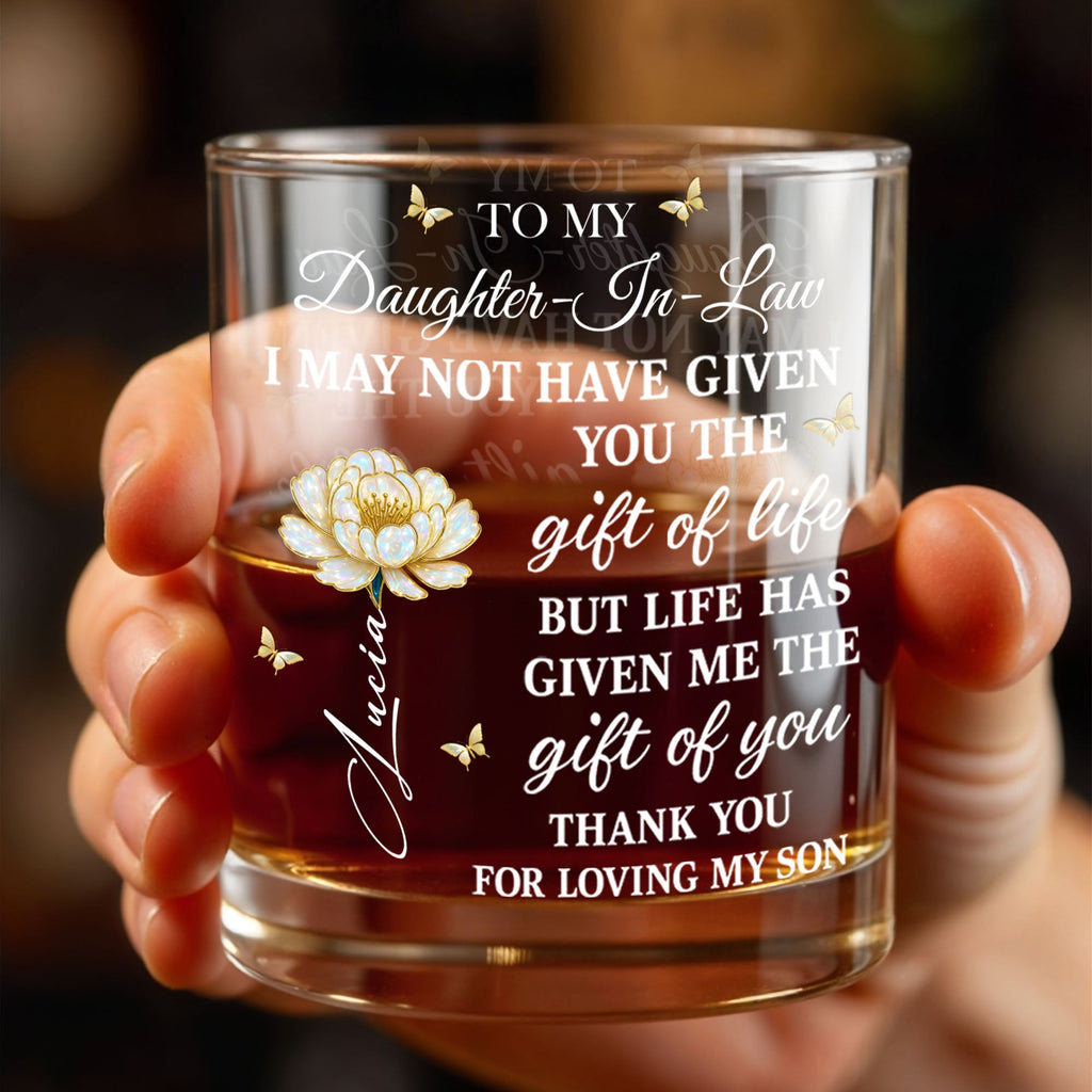 Personalized Custom Whiskey Glass Gift for Daughter-in-Law Whiskey Glass GradoCreations