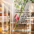 Personalized Acrylic Book Vase Gift for Daughter-In-Law with Butterflies Acrylic Book Vase GradoCreations