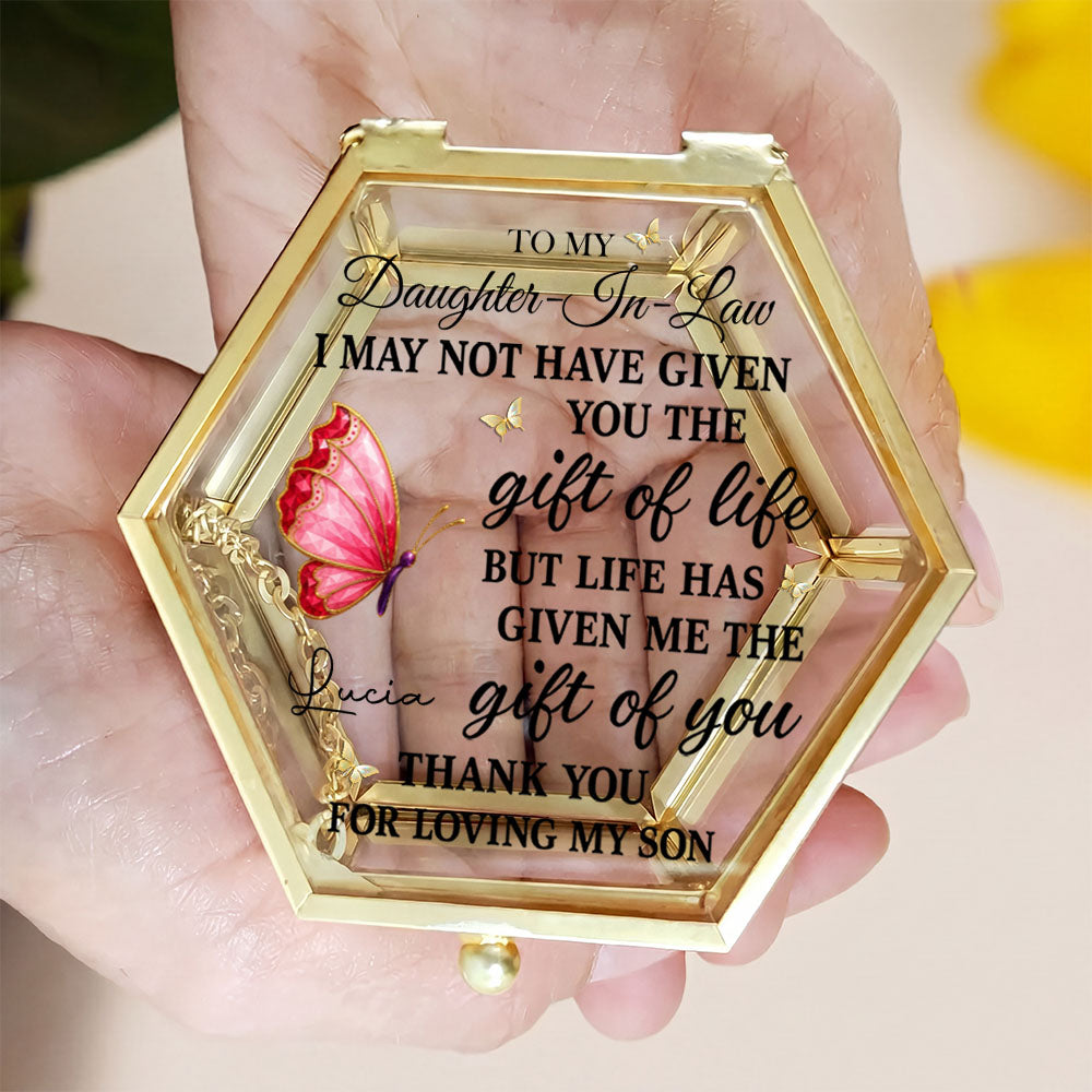 Personalized Glass Jewelry Box Custom Name Gift for Daughter-in-Law Glass Jewelry Box GradoCreations