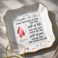 Personalized Lace Square Jewelry Dish Custom Name Gift for Daughter-in-Law Lace Square Jewelry Dish GradoCreations