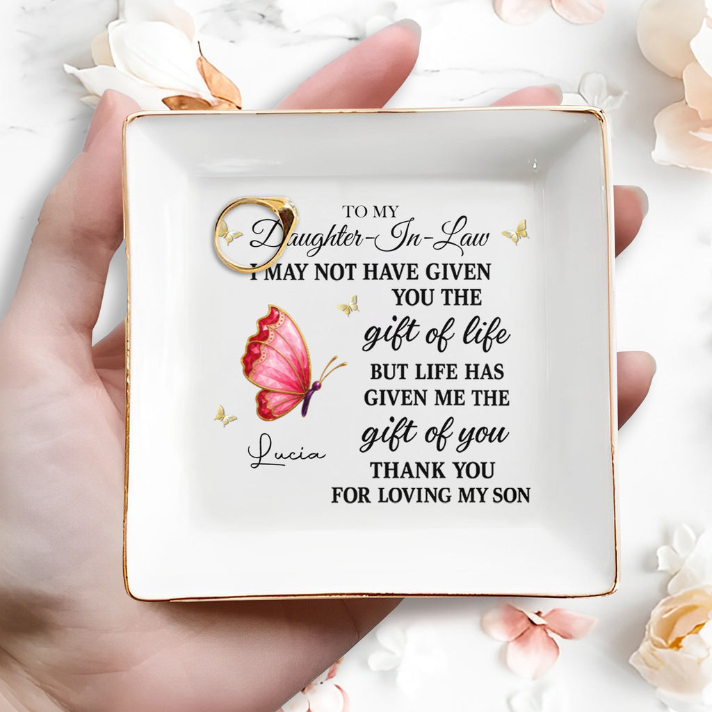 Personalized Jewelry Dish Custom Gift for Daughter-in-Law Jewelry Dish GradoCreations