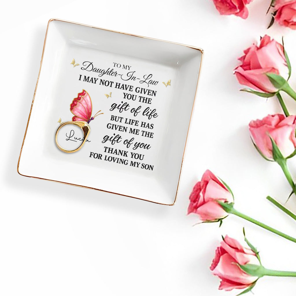Personalized Jewelry Dish Custom Gift for Daughter-in-Law Jewelry Dish GradoCreations