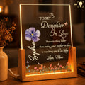Personalized Acrylic Night Light Custom Name Gift for Daughter-in-Law Wood and Acrylic Night Light GradoCreations