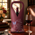 Personalized Leather Wine Bag Custom Name Gift for Daughter-in-Law Leather Wine Bag GradoCreations