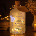 Personalized Frosted Glass Bottle Light Custom Name Gift for Daughter-in-Law Short Bottle Light GradoCreations