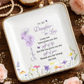 Personalized Birth Month Flower Jewelry Dish Custom Gift for Daughter-in-Law Jewelry Dish GradoCreations