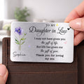 Personalized Aluminum Wallet Card Gift for Daughter-In-Law Wallet Card GradoCreations