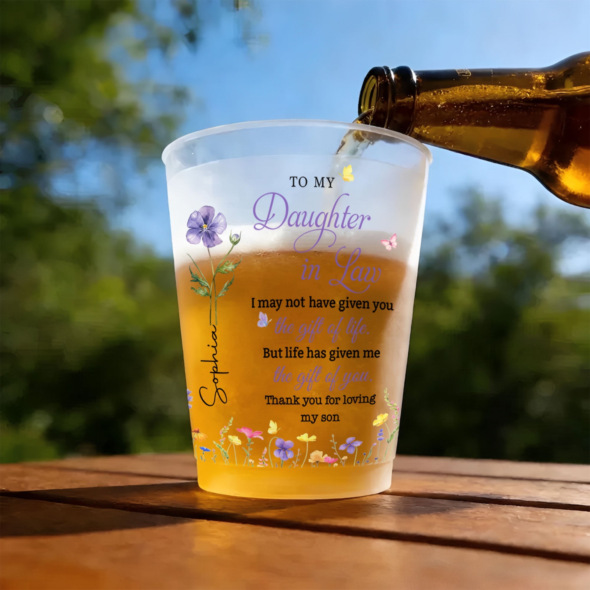 Personalized Frosted Cups Custom Name Gift for Daughter-in-Law Frosted Cups GradoCreations
