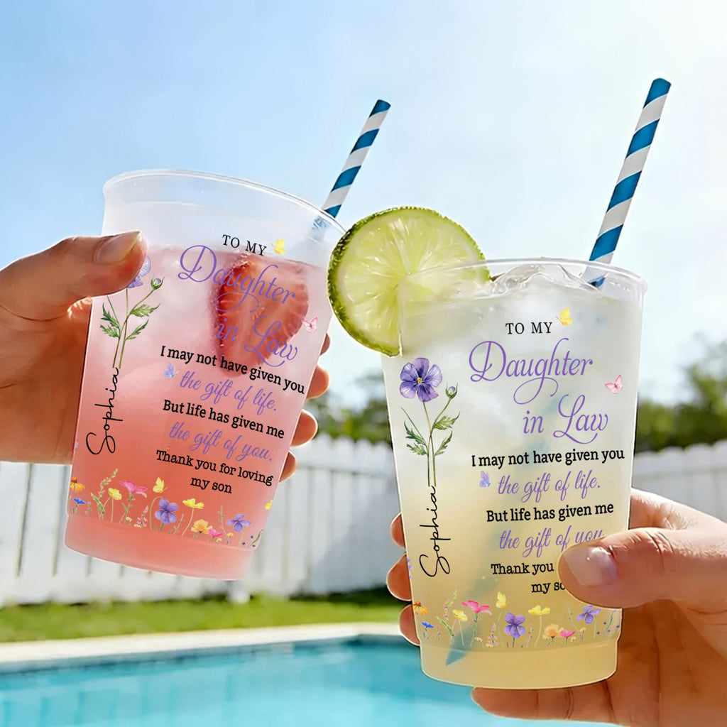 Personalized Frosted Cups Custom Name Gift for Daughter-in-Law Frosted Cups GradoCreations