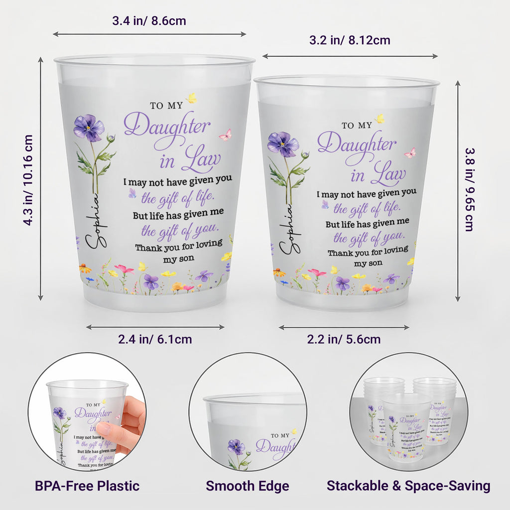 Personalized Frosted Cups Custom Name Gift for Daughter-in-Law Frosted Cups GradoCreations