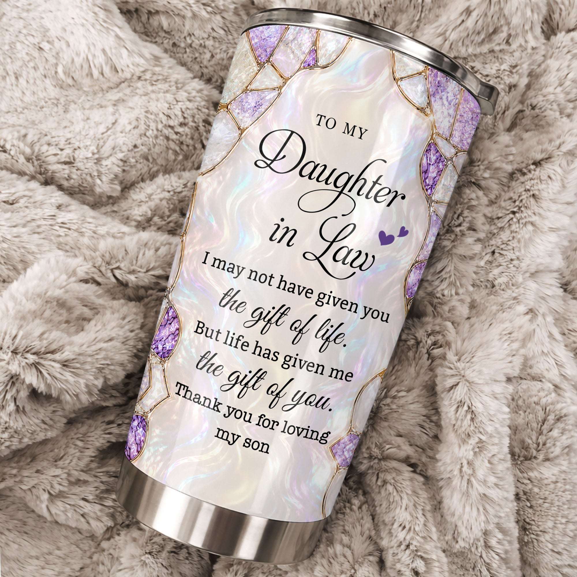 Personalized Custom Tumblers with Birth Month Flowers Gift for Daughter In Law Tumbler GradoCreations