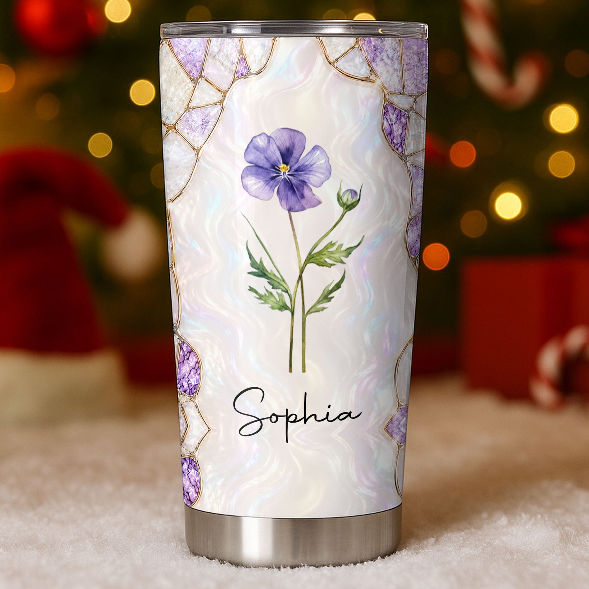 Personalized Custom Tumblers with Birth Month Flowers Gift for Daughter In Law Tumbler GradoCreations