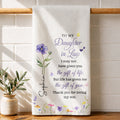 Personalized Kitchen Towel Custom Birth Month Flowers Gift for Daughter-in-Law Kitchen Towel GradoCreations
