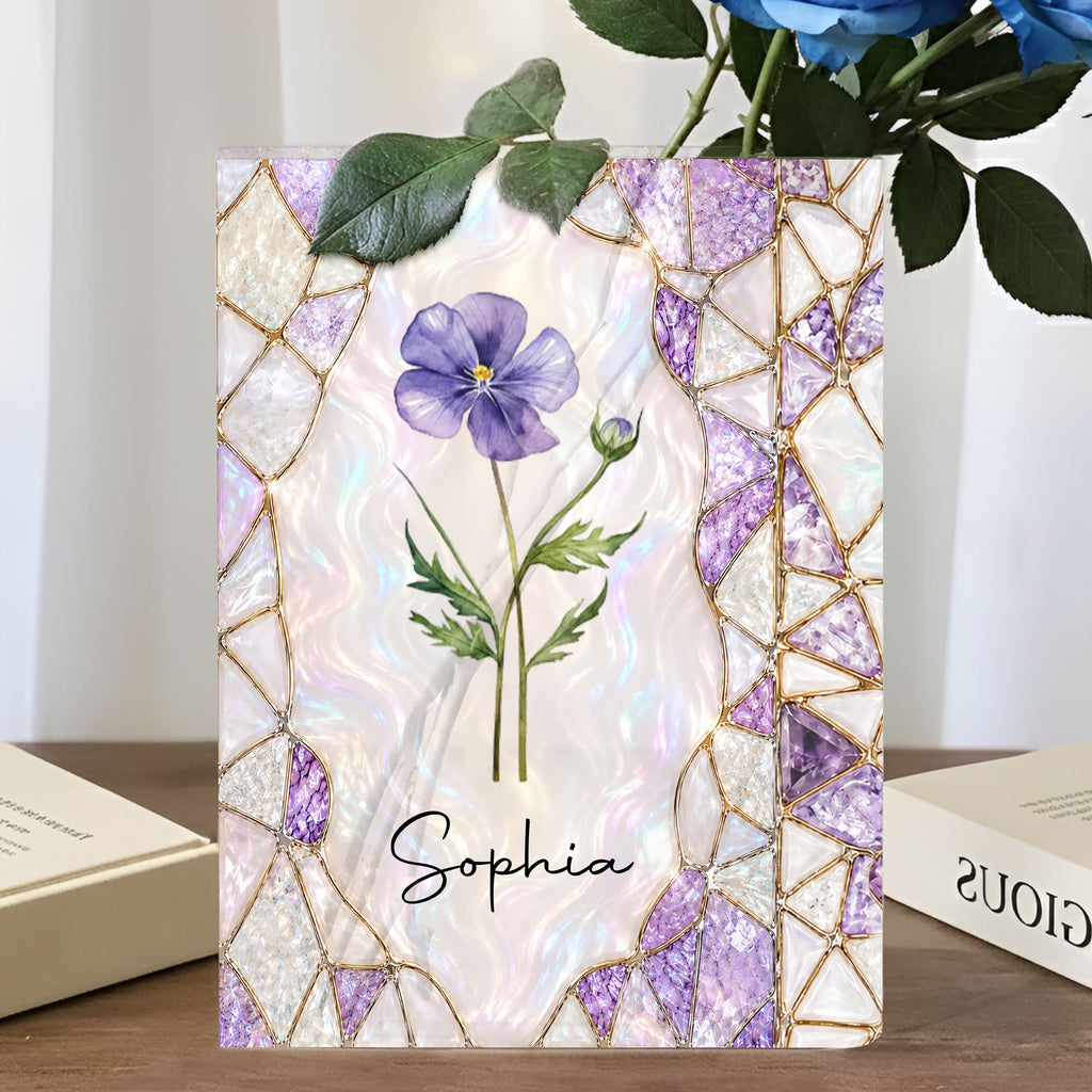 Personalized Acrylic Book Vase Custom Gift for Daughter-In-Law Acrylic Book Vase GradoCreations