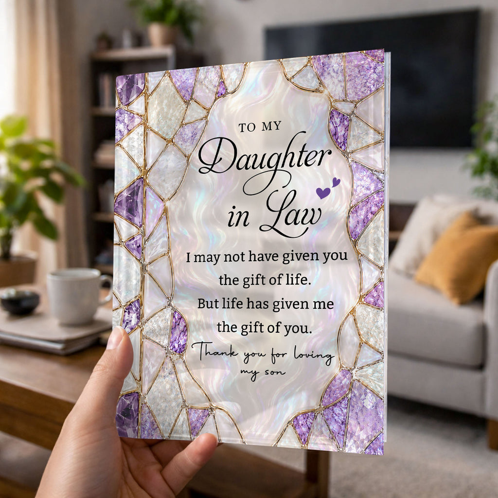 Personalized Acrylic Book Vase Custom Gift for Daughter-In-Law Acrylic Book Vase GradoCreations