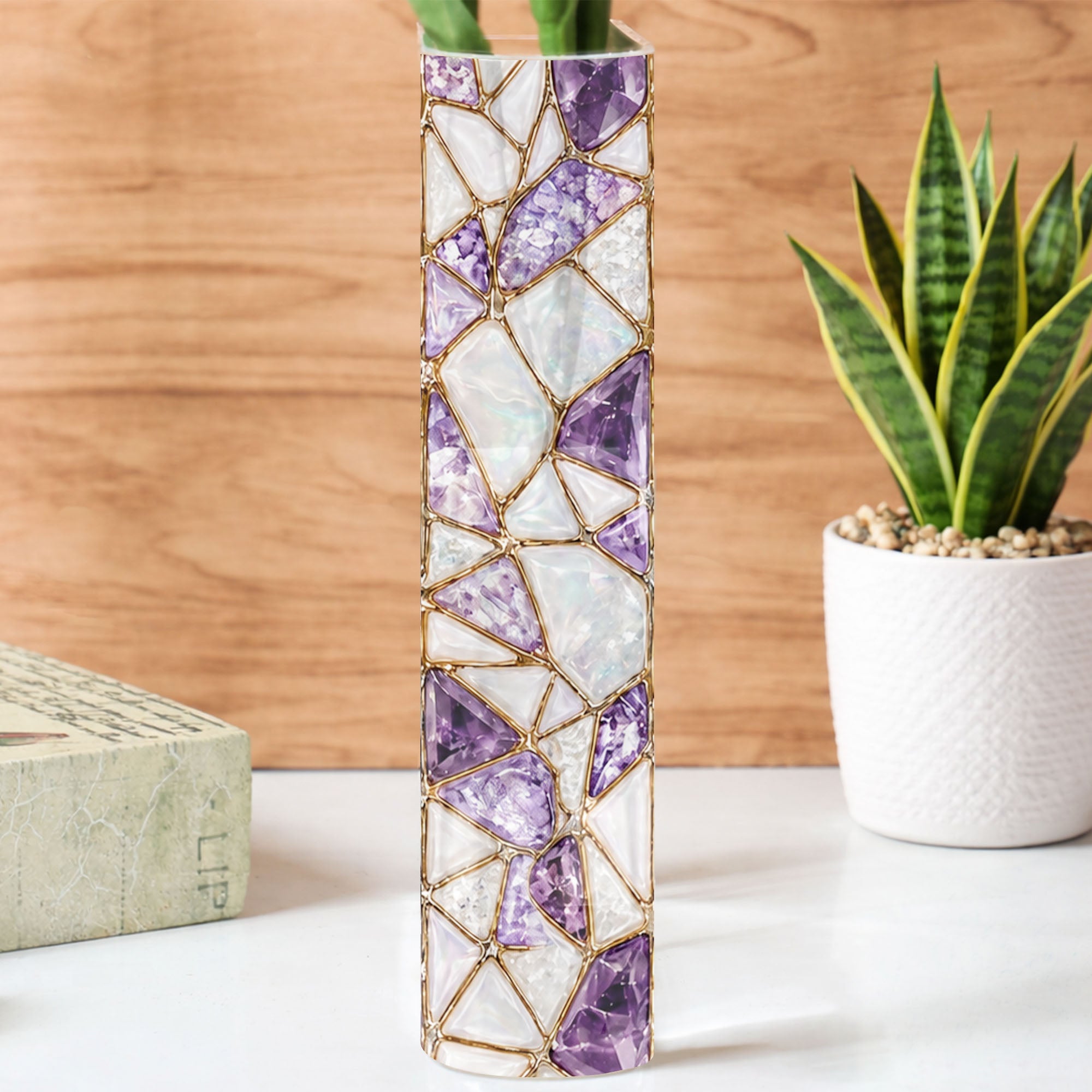 Personalized Acrylic Book Vase Custom Gift for Daughter-In-Law Acrylic Book Vase GradoCreations