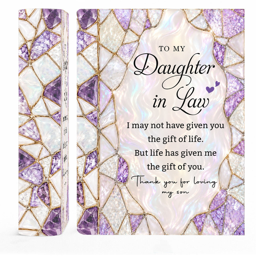 Personalized Acrylic Book Vase Custom Gift for Daughter-In-Law Acrylic Book Vase GradoCreations