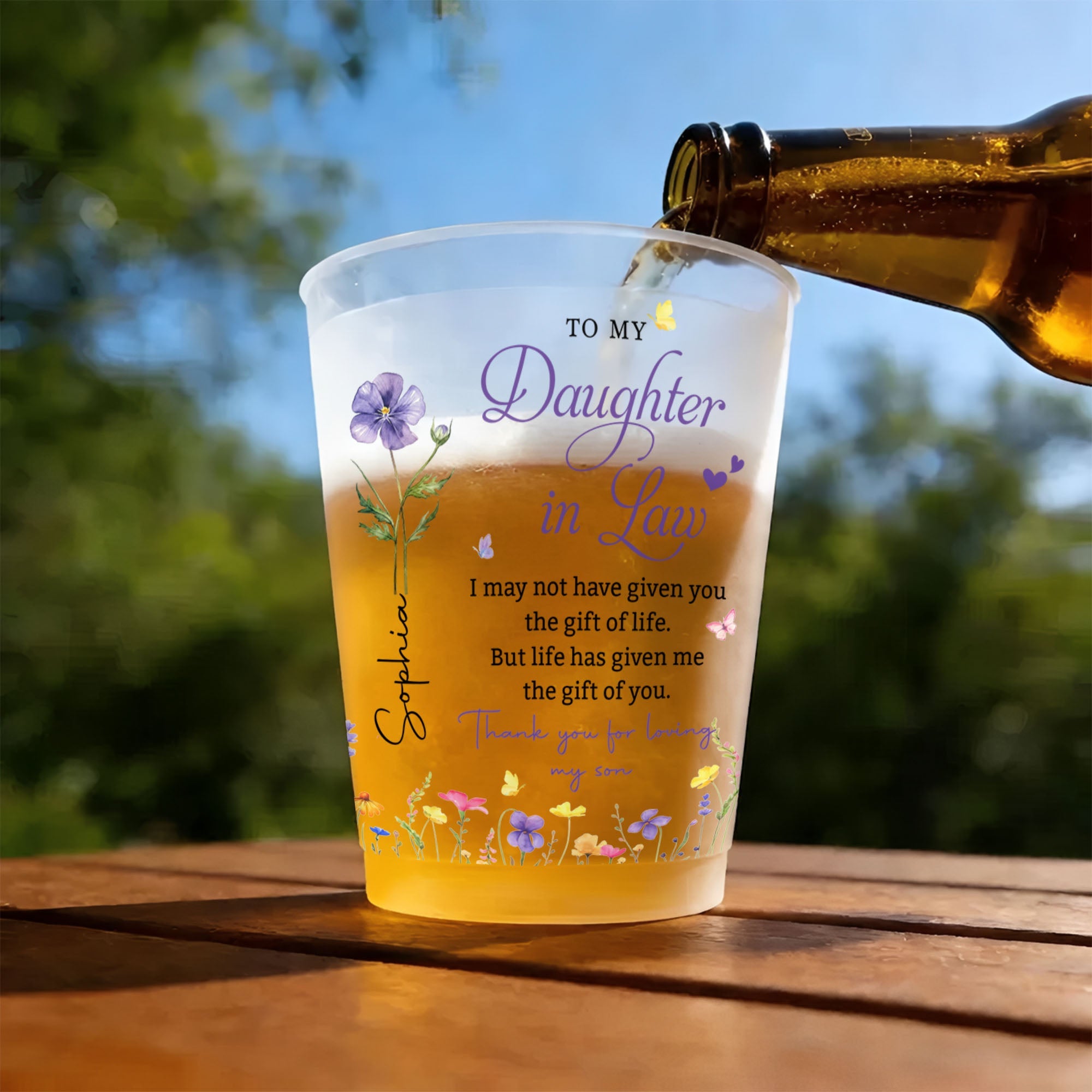 Personalized Frosted Cups Custom Name Gift for Daughter-in-Law Frosted Cups GradoCreations
