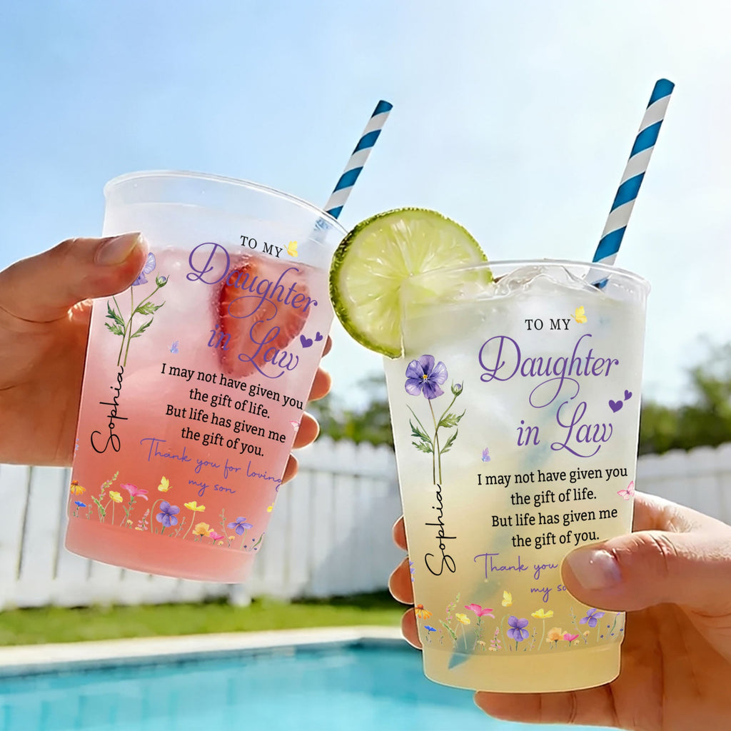 Personalized Frosted Cups Custom Name Gift for Daughter-in-Law Frosted Cups GradoCreations