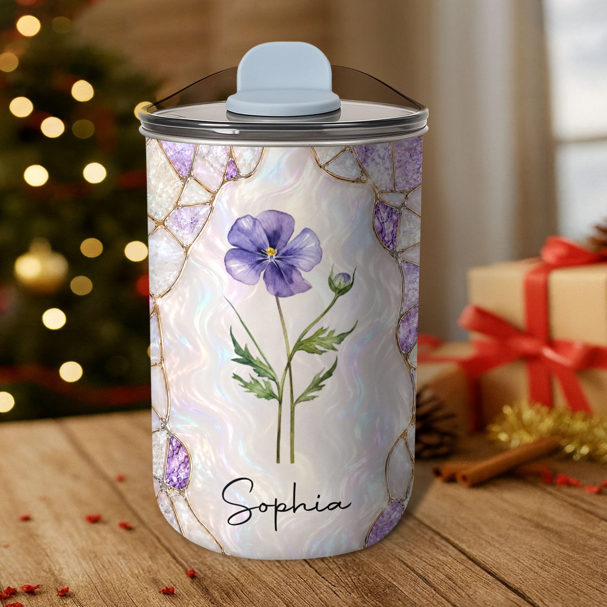 Personalized Birth Flower Tumbler Custom 10oz Gift for Daughter-in-Law 10oz tumbler GradoCreations