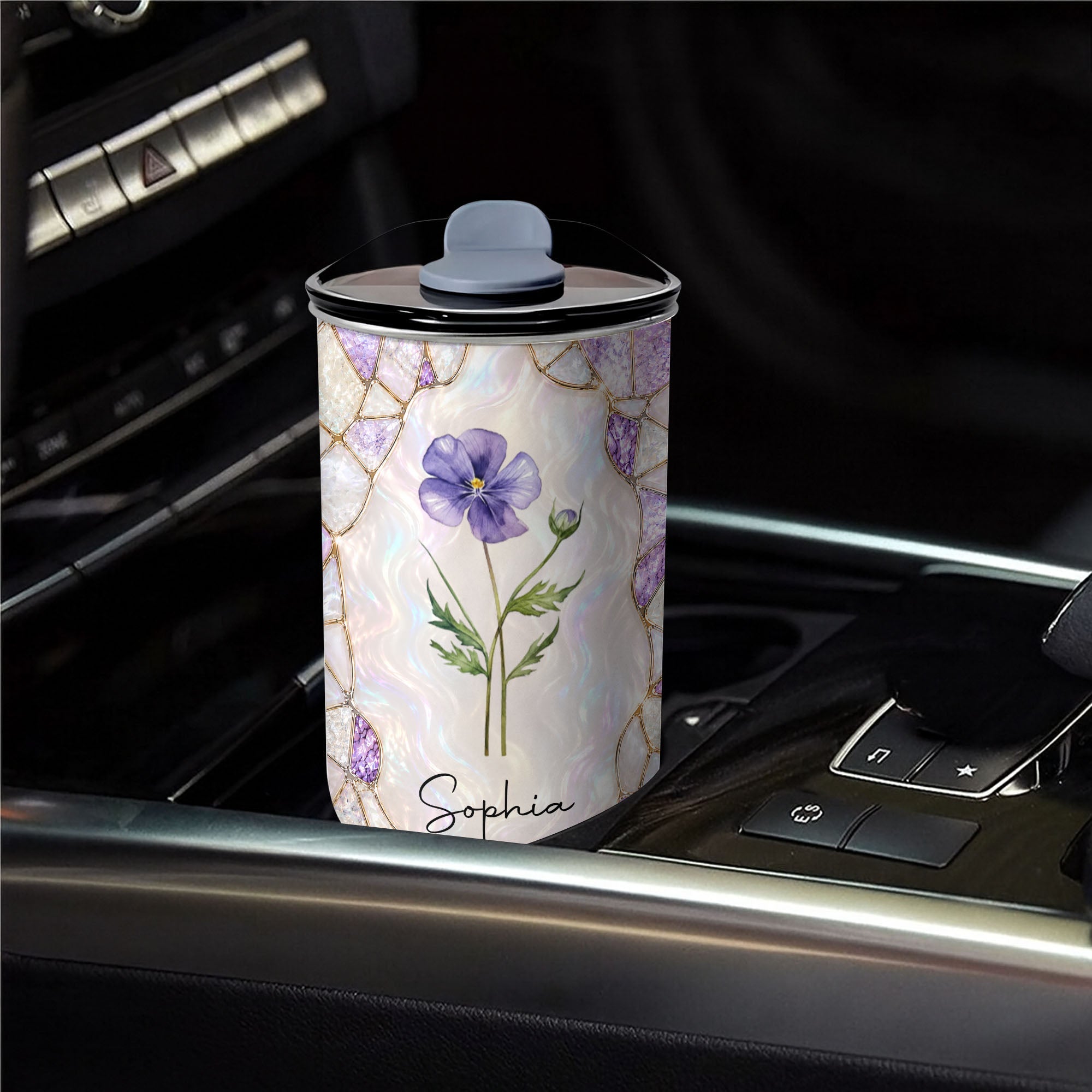 Personalized Birth Flower Tumbler Custom 10oz Gift for Daughter-in-Law 10oz tumbler GradoCreations