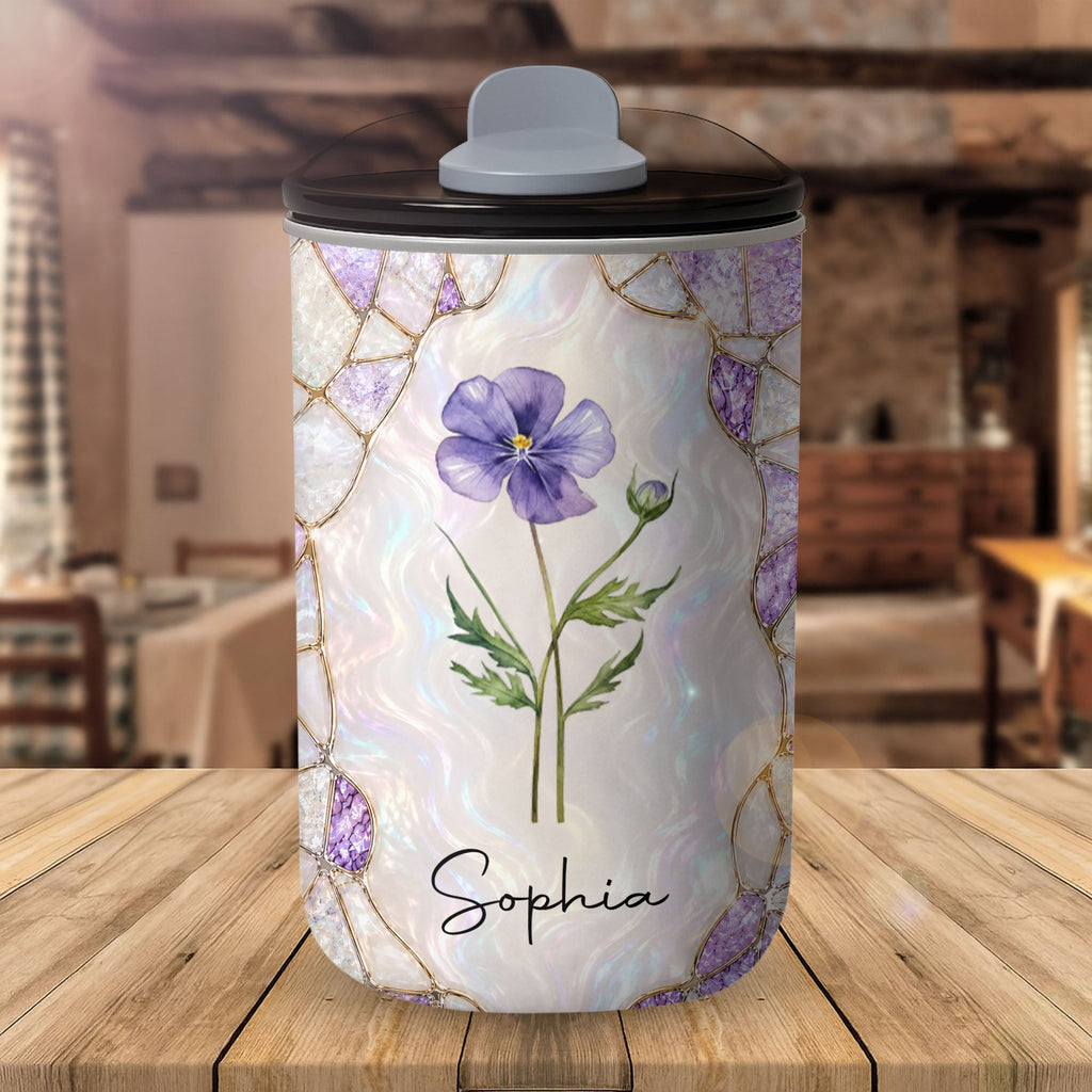 Personalized Birth Flower Tumbler Custom 10oz Gift for Daughter-in-Law 10oz tumbler GradoCreations
