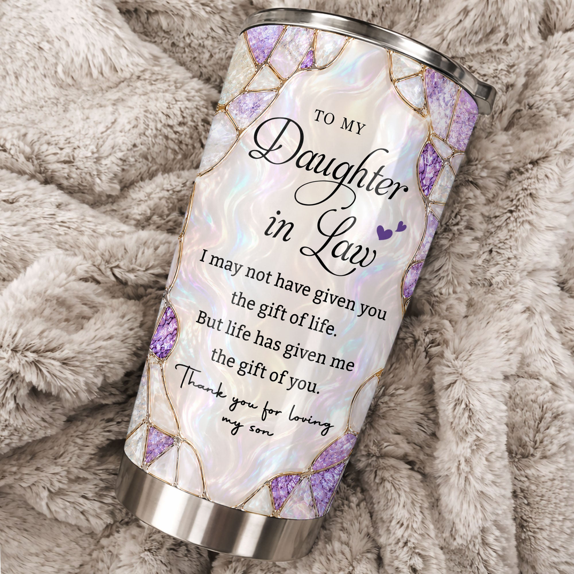 Personalized Stainless Steel Tumbler Custom Gift for Daughter-in-Law Tumbler GradoCreations
