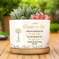 Personalized Ceramic Plant Pot Custom Birth Month Flowers Gift for Daughter-in-Law Ceramic Plant Pot GradoCreations