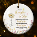 Personalized Ceramic Ornament for Daughter-in-Law Gift with Flowers Ceramic Ornament GradoCreations