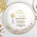 Personalized Birth Month Flower Jewelry Dish for Daughter-in-Law Jewelry Dish GradoCreations