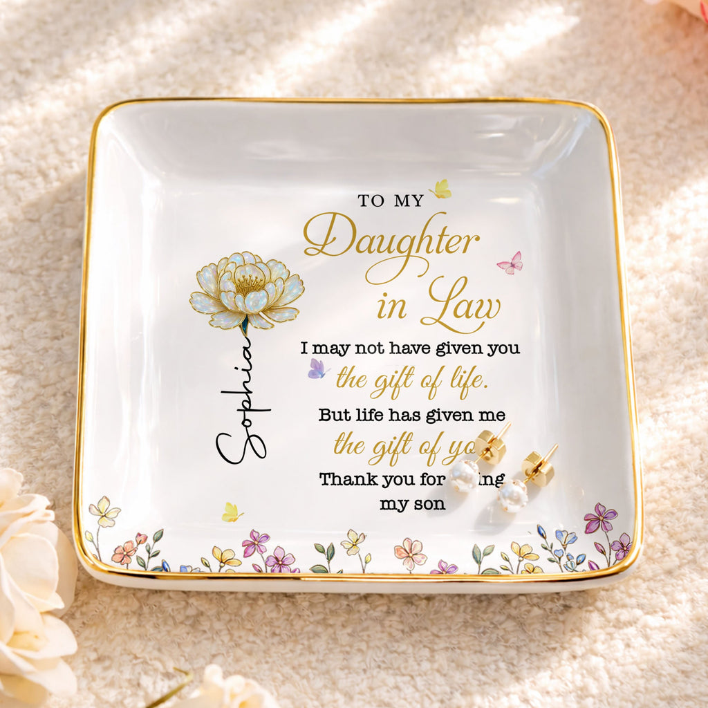 Personalized Jewelry Dish Custom Gift for Daughter-in-Law Jewelry Dish GradoCreations