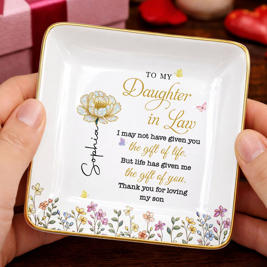 Personalized Jewelry Dish Custom Gift for Daughter-in-Law Jewelry Dish GradoCreations