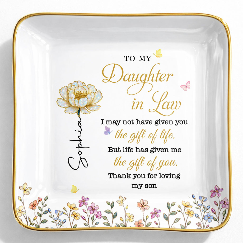 Personalized Jewelry Dish Custom Gift for Daughter-in-Law Jewelry Dish GradoCreations