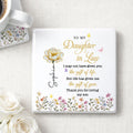 Personalized Ceramic Coaster Custom Flower Design Gift for Daughter-in-Law Square Ceramic Coaster GradoCreations