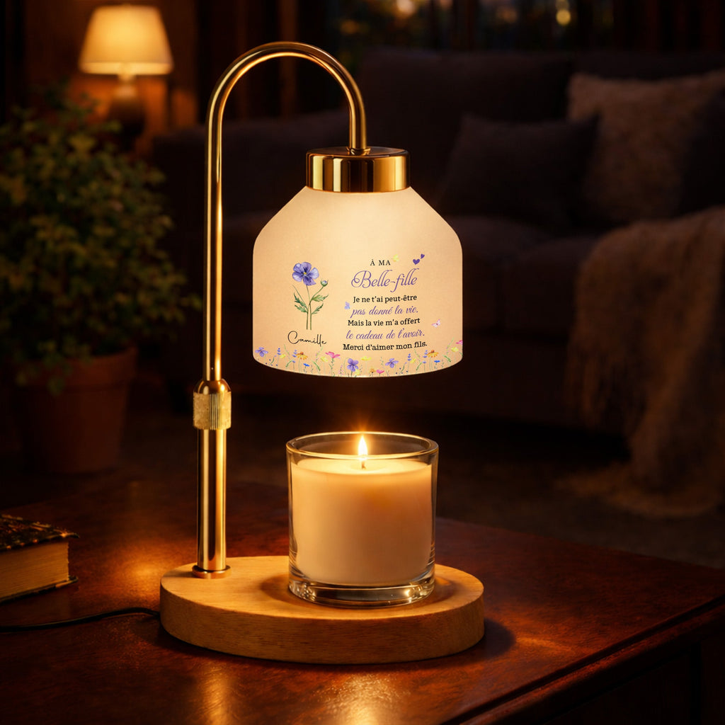 Personalized Candle Warmer Lamp Custom Shade Gift for Daughter-in-Law Candle Warmer Lamp GradoCreations