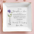 Personalized Flower Jewelry Dish Custom Gift for Daughter-in-Law Jewelry Dish GradoCreations