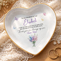 Personalized Heart Jewelry Dish Custom Name Gift for Daughter-in-Law Heart Jewelry Dish GradoCreations