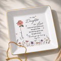 Personalized Jewelry Dish Custom Floral Gift for Daughter-in-Law Jewelry Dish GradoCreations